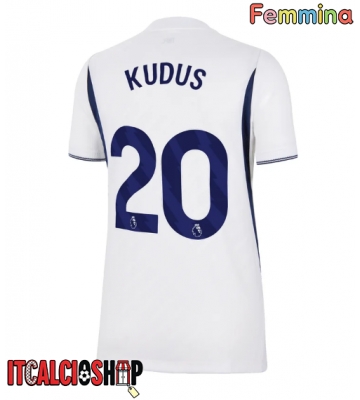 Tottenham Hotspur Mohammed Kudus #20 Prima Maglia Femmina 2026-27 Manica Corta